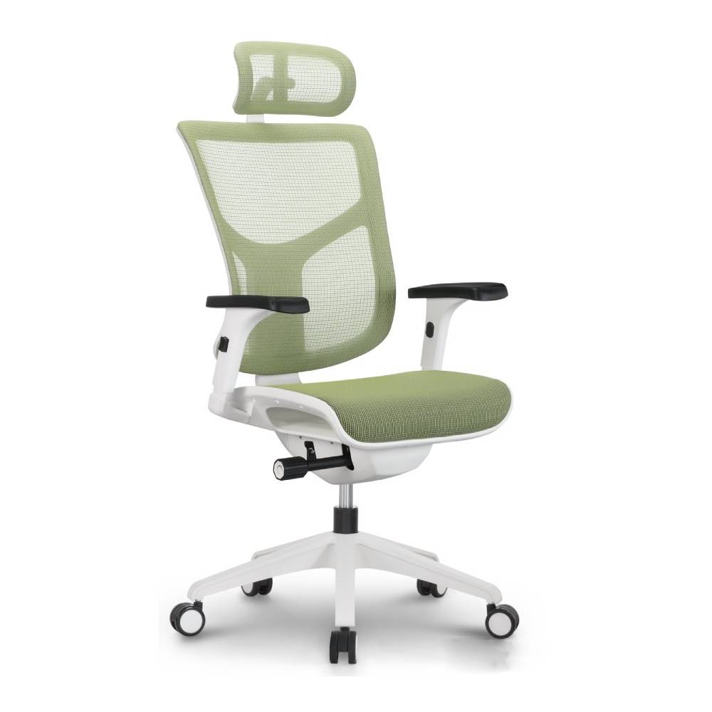 Эргономичное кресло Expert VISTA VSM01-Т-05 (каркас белый / сетка зелёная)