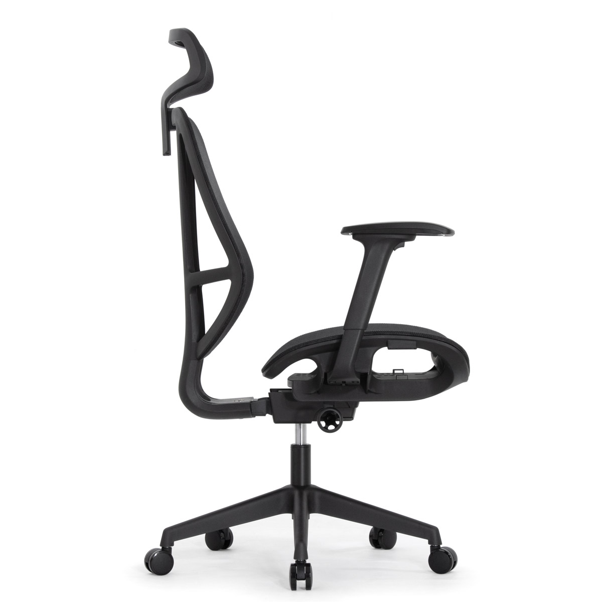 Эргономичное кресло Falto HOP ECO (удлинённое сиденье, сетка, чёрный)