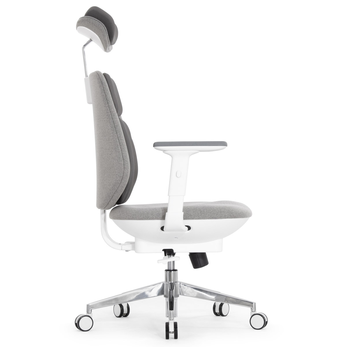 Эргономичное кресло Falto AI WORKS (автоматическая надувная спинка, аккумулятор, ткань, серый)