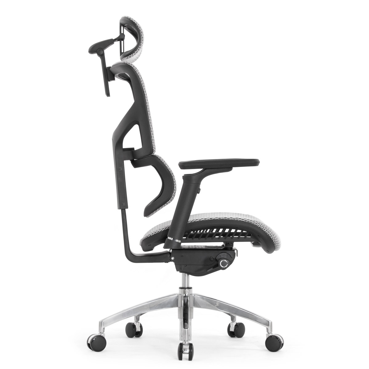 Эргономичное кресло Falto Sail Art 2 (подлокотники 6D (360), сетка, каркас чёрный, белый)