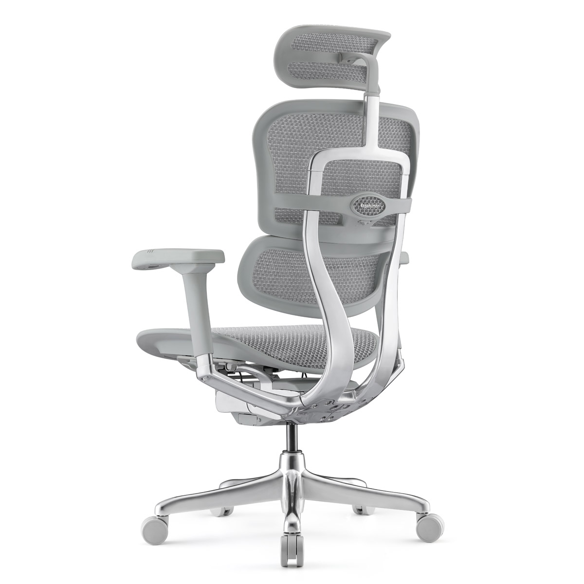 Эргономичное кресло Falto Ergohuman 2 Elite (алюминий, наклон вперёд, сетка, серый)