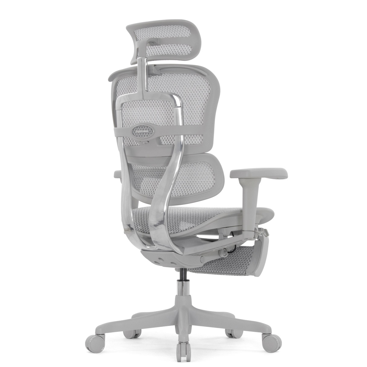 Эргономичное кресло Falto Ergohuman 2 Ultra с подножкой (наклон вперёд, сетка, серый)