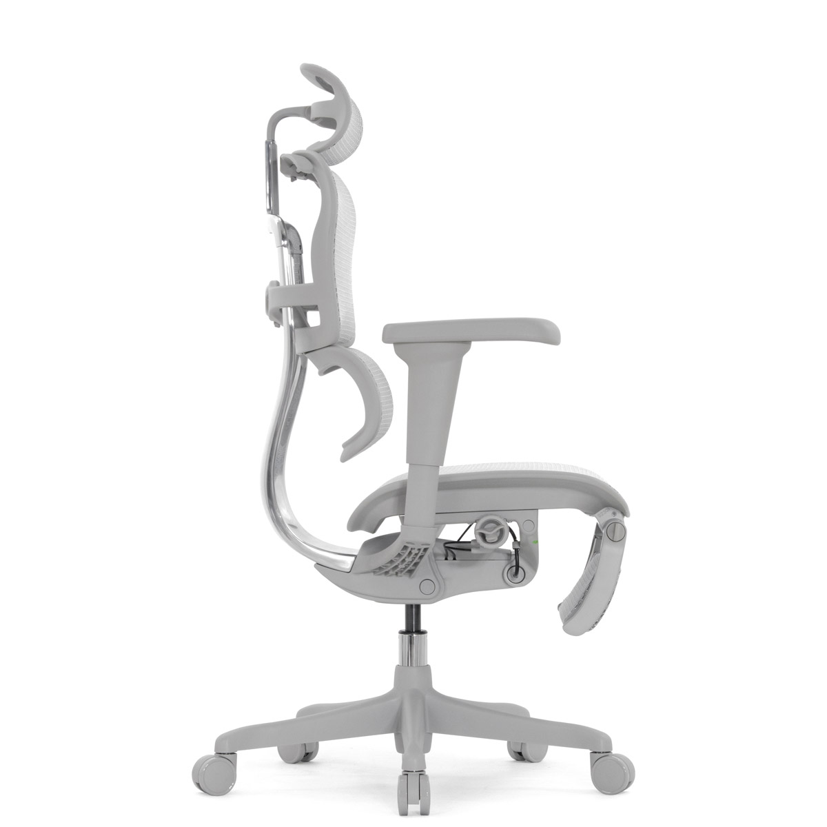 Эргономичное кресло Falto Ergohuman 2 Ultra с подножкой (наклон вперёд, сетка, серый)