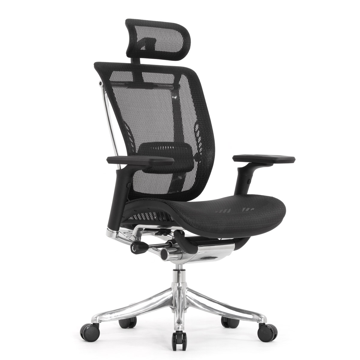 Эргономичное кресло Falto Spring 2 (поясничный валик, подлокотники 6D (360), сетка, чёрный)