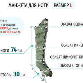 Лимфодренажный аппарат WelbuTech Seven Liner ZAM-200 СТАНДАРТ, L (аппарат + ноги) стандартный тип стопы