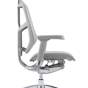 Эргономичное кресло Falto Enjoy 2 Elite (алюминий, наклон вперёд, сетка, серый)