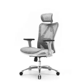 Эргономичное кресло Falto Viva Air (2D поясничный упор, сетка, каркас серый, серый)