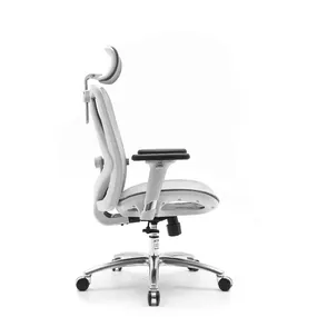 Эргономичное кресло Falto Viva Air (2D поясничный упор, сетка, каркас серый, серый)