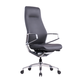 Эргономичное кресло руководителя Arico HB, чёрная кожа
