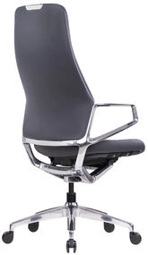 Эргономичное кресло руководителя Arico HB, чёрная кожа