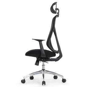 Эргономичное кресло Falto КУРАЖ LUX (сетка, ткань, чёрный)