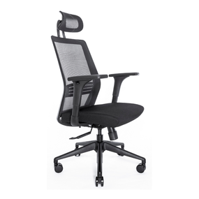 Эргономичное кресло Falto Soul Auto (автоматическая жёсткость качания, сетка, ткань, чёрный)