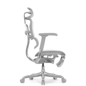 Эргономичное кресло Falto Ergohuman 2 Elite с подножкой (алюминий, наклон вперёд, сетка, серый)