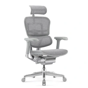 Эргономичное кресло Falto Ergohuman 2 Elite (алюминий, наклон вперёд, сетка, серый)