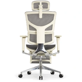 Эргономичное кресло Falto Sail 2 с подножкой (динамичный поясничный упор, подлокотники 6D (360), сетка, светлый)