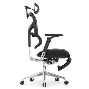 Эргономичное кресло Falto Sail 2 с подножкой (динамичный поясничный упор, подлокотники 6D (360), сетка, чёрный)