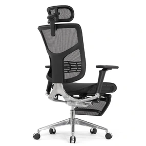 Эргономичное кресло Falto Star 2 с подножкой (подлокотники 6D (360), сетка, цвет чёрный)