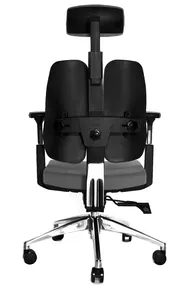 Ортопедическое кресло Falto ALPHA (корсетная спинка, ткань, тёмно-серый)