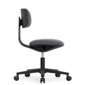 Эргономичное кресло Falto Rookie Plus (поворот спинки, ткань, каркас чёрный, тёмно-серый)