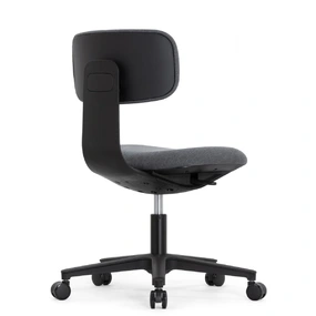 Эргономичное кресло Falto Rookie Plus (поворот спинки, ткань, каркас чёрный, тёмно-серый)